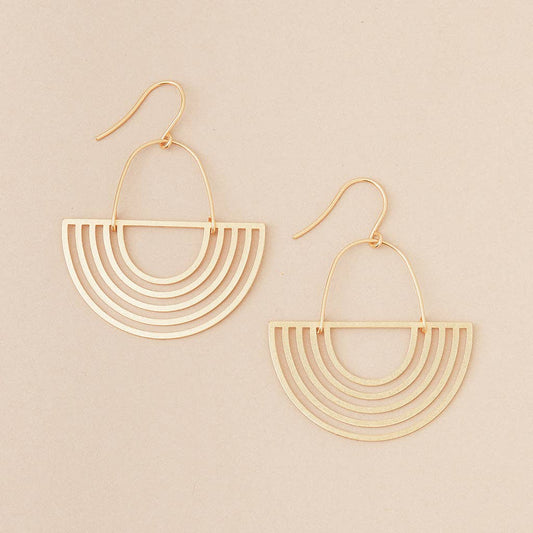 Gold Solar Rays Earring