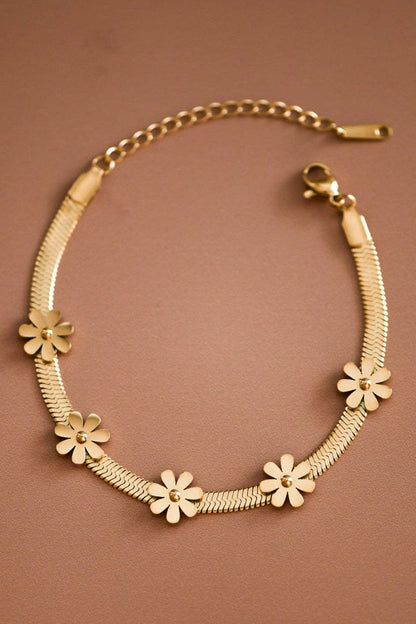 Flower Herringbone Bracelet