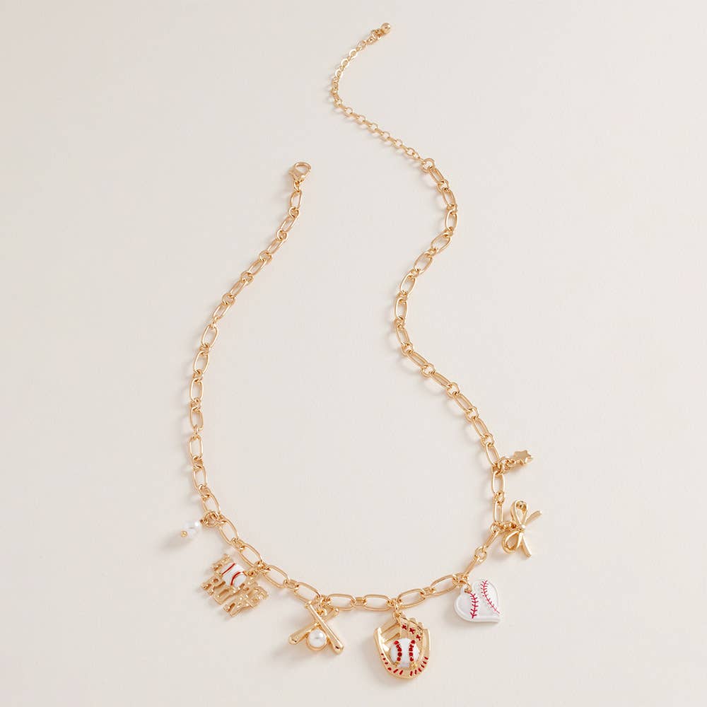Baseball Charm Necklace