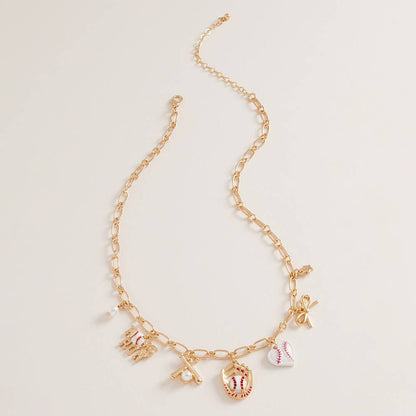 Baseball Charm Necklace