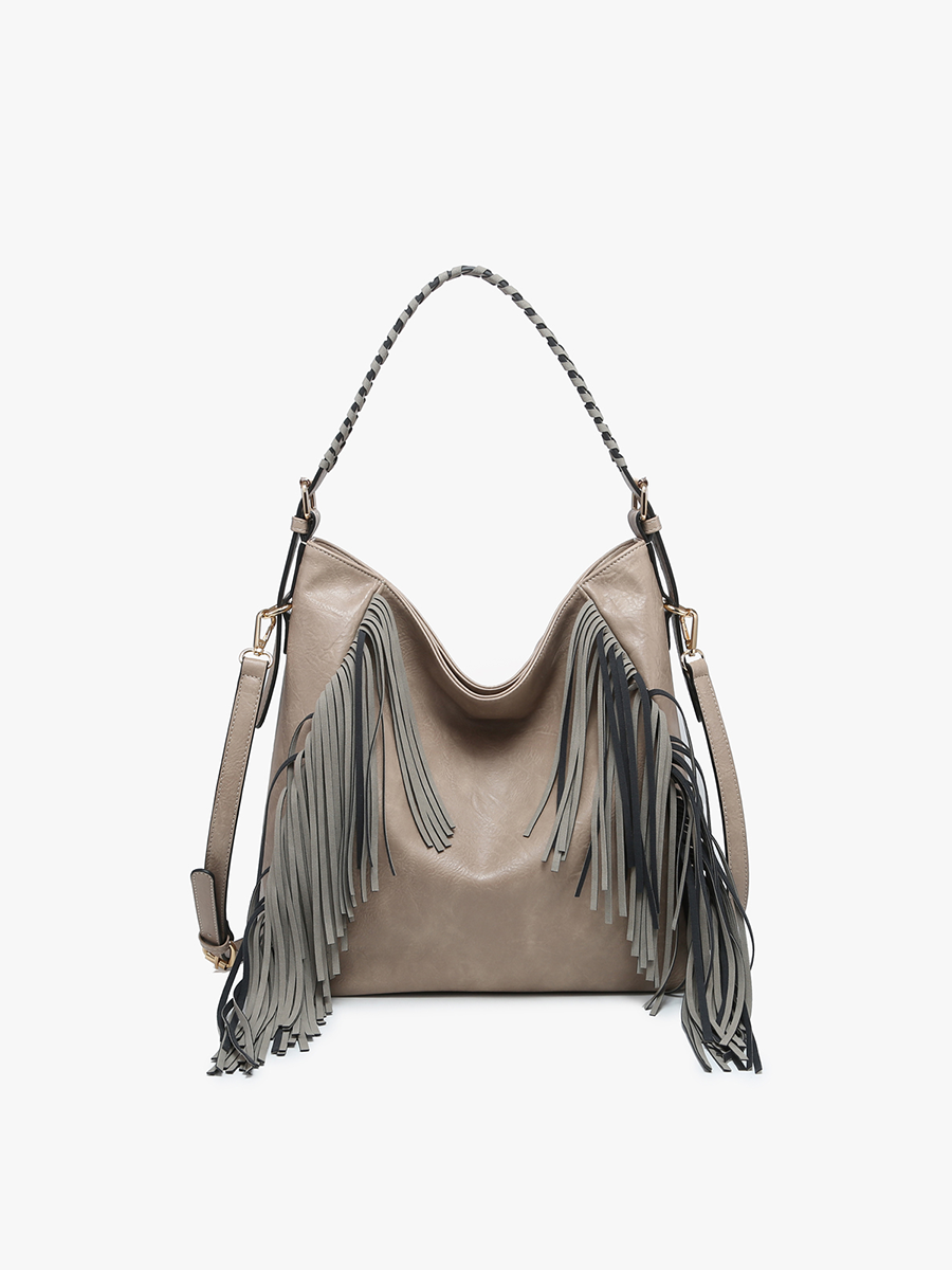 Sav Distressed Hobo Fringe Bag