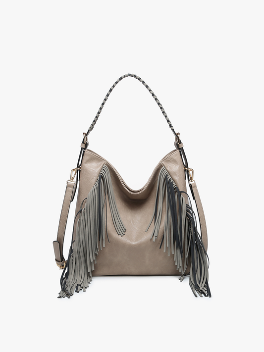 Sav Distressed Hobo Fringe Bag