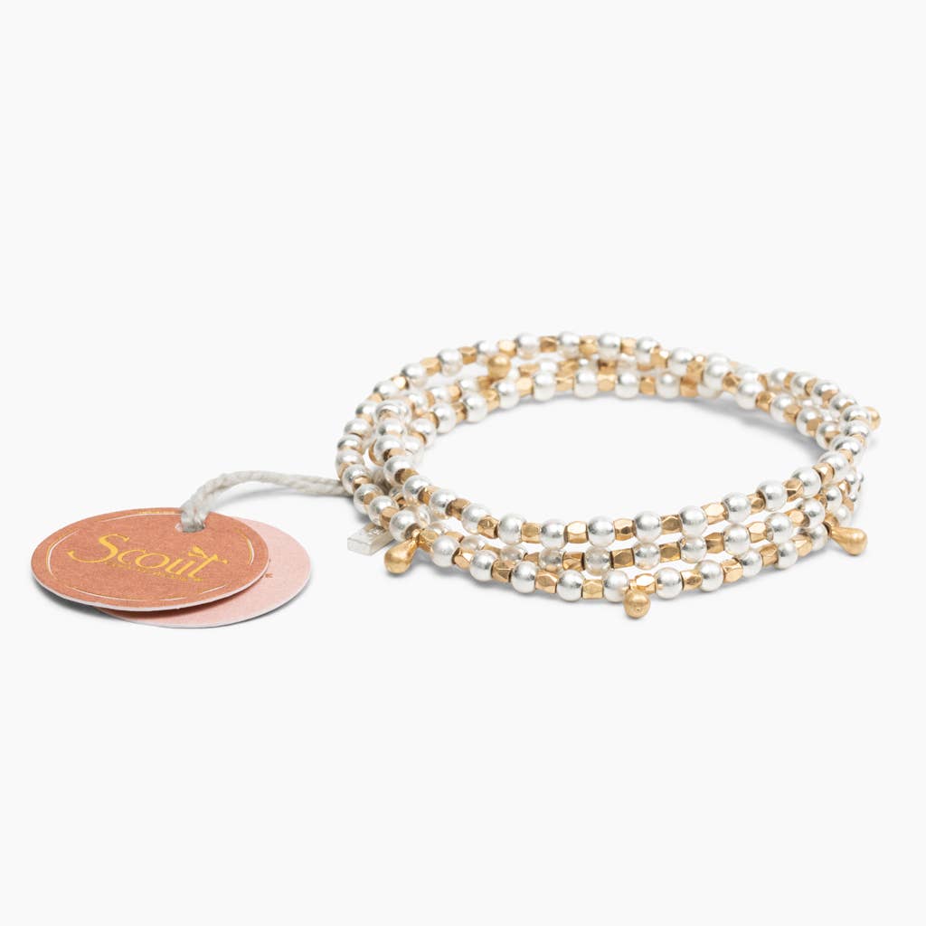 Teardrop Silver & Gold Metal Wrap