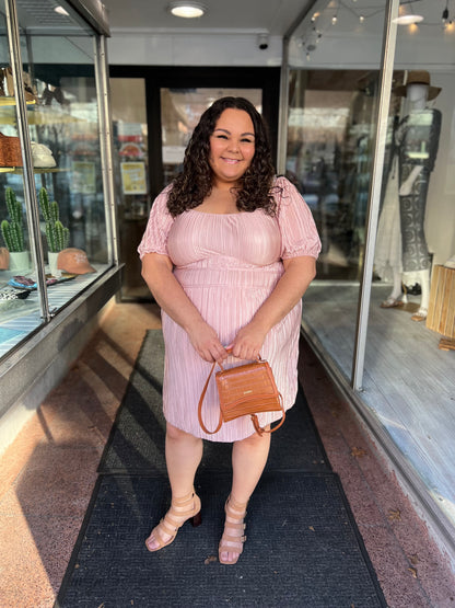 *Final Sale* GG Smocked Plisse Mini Dress