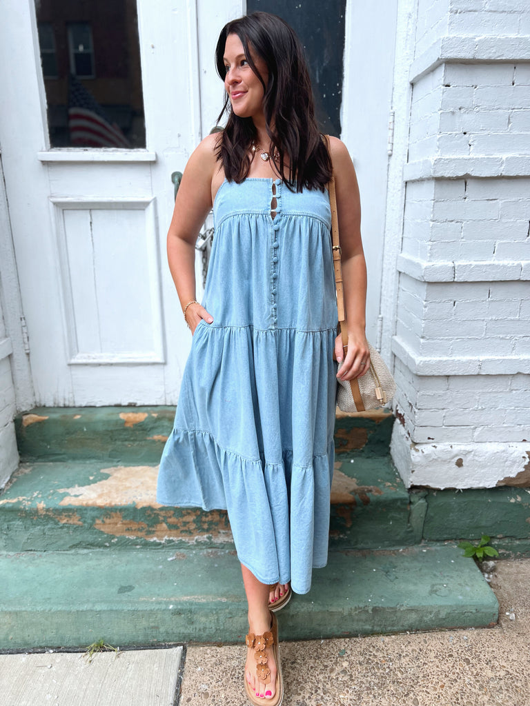 Top Of My List Denim Maxi