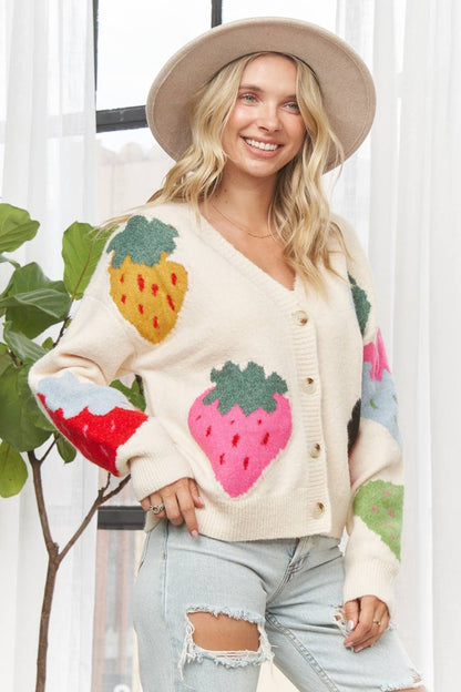 Sweet Strawberries Cardigan