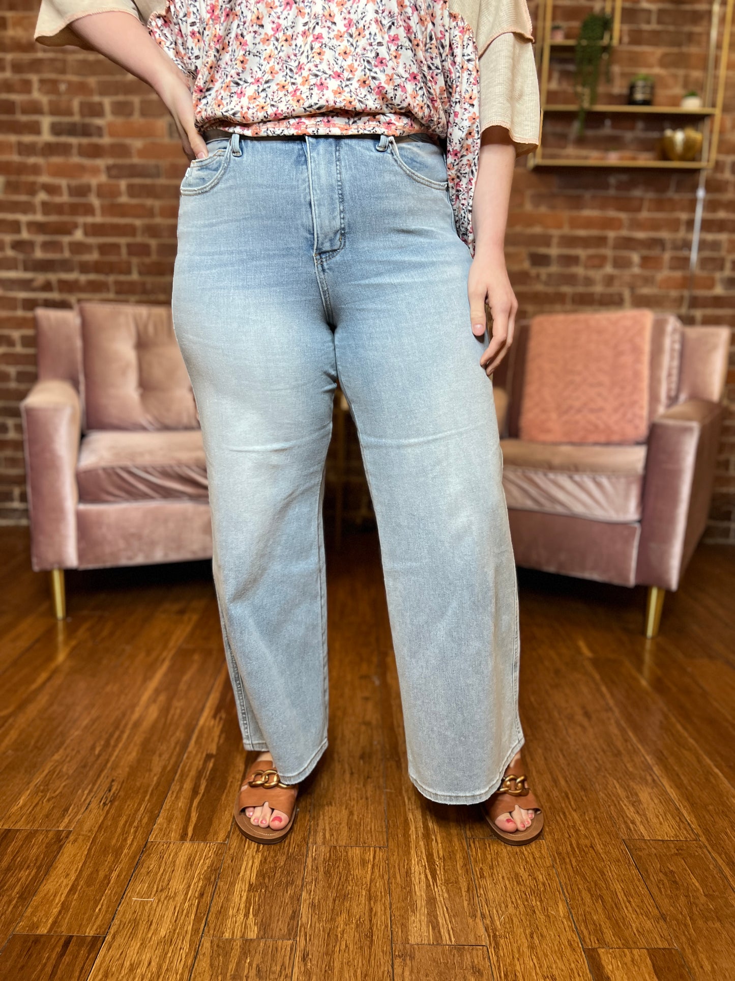 Judy Blue Petite Retro Wide Leg Jeans