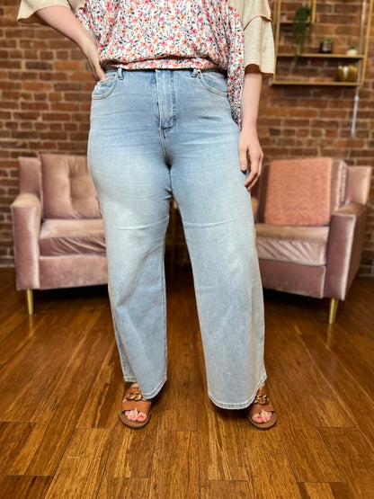 Judy Blue Petite Retro Wide Leg Jeans