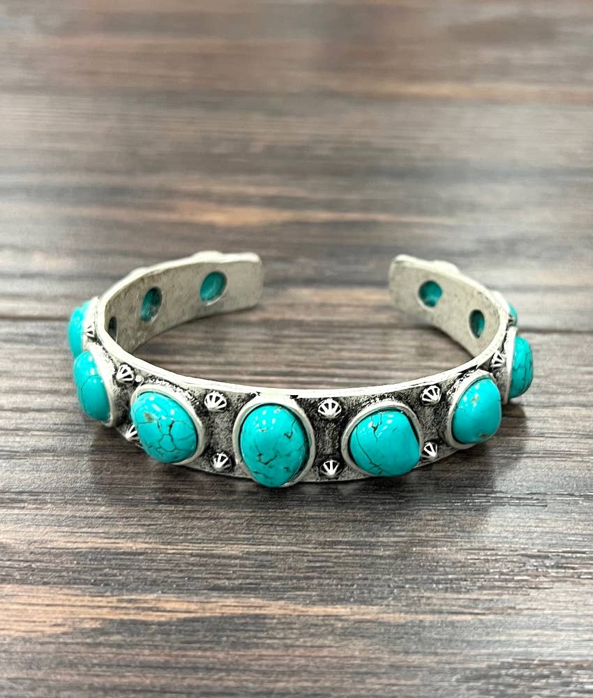 Western Turquoise Cuff Bracelet