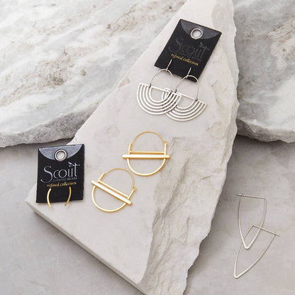 Solar Rays Silver Earring
