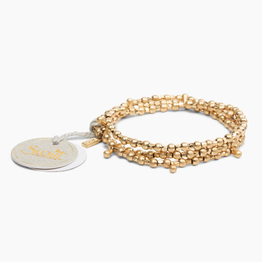 Gold Metal Wrap Bracelet
