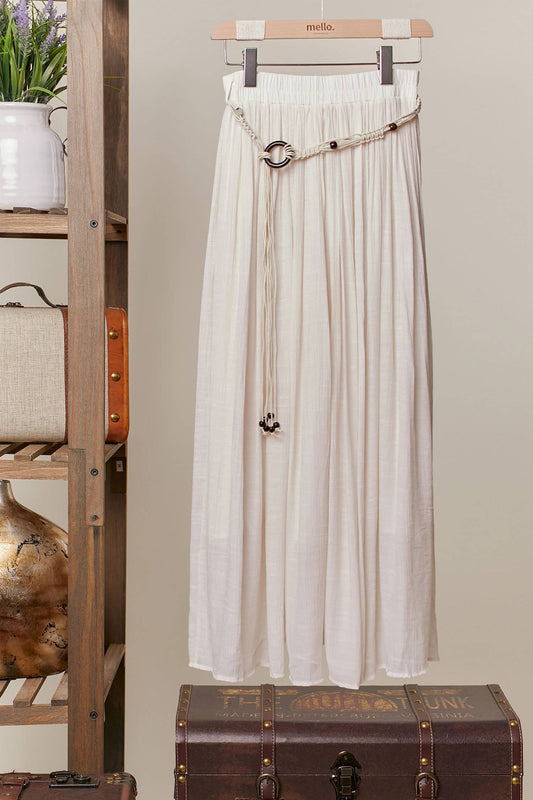 Boho Skirt with Rope Belt