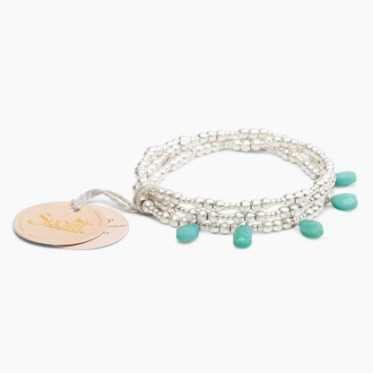 Turquoise Silver Metal Wrap