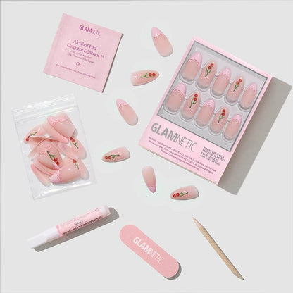 Cherry Bow Press-On Nail Set