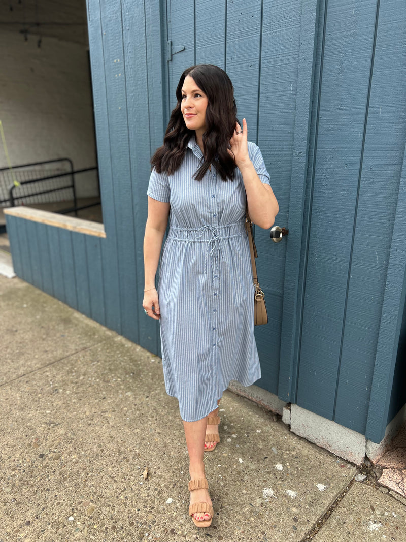 Blue Honey Midi Dress