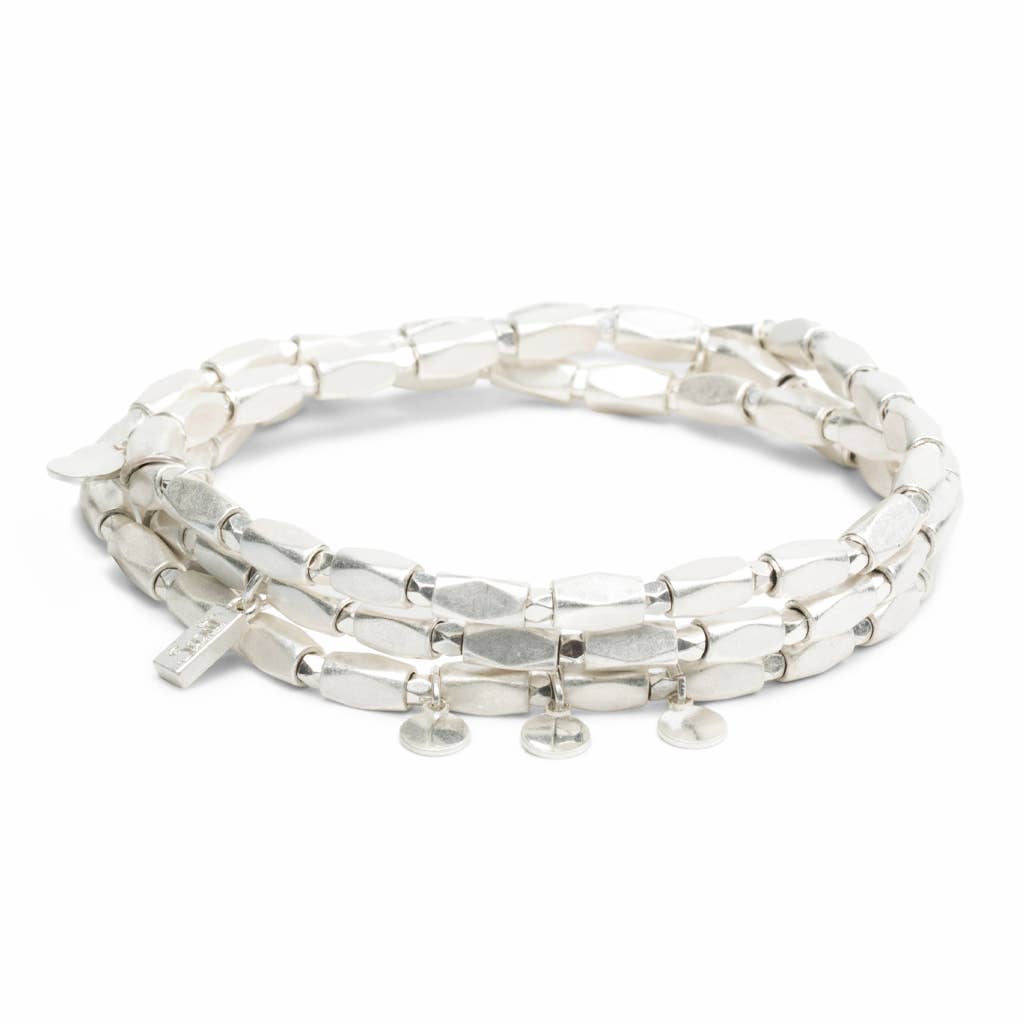 Silver Disc Metal Wrap