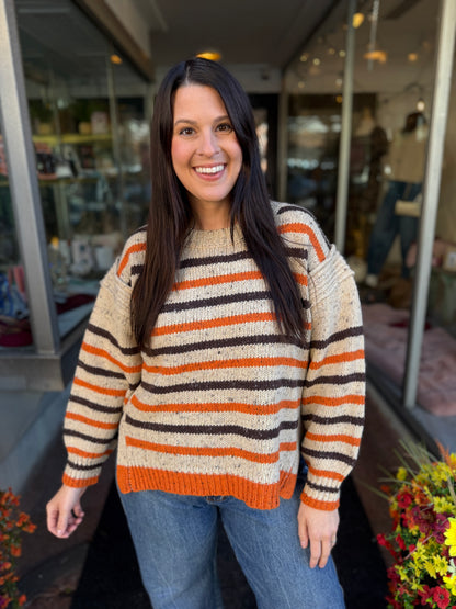 Autumn Harvest Striped Sweater