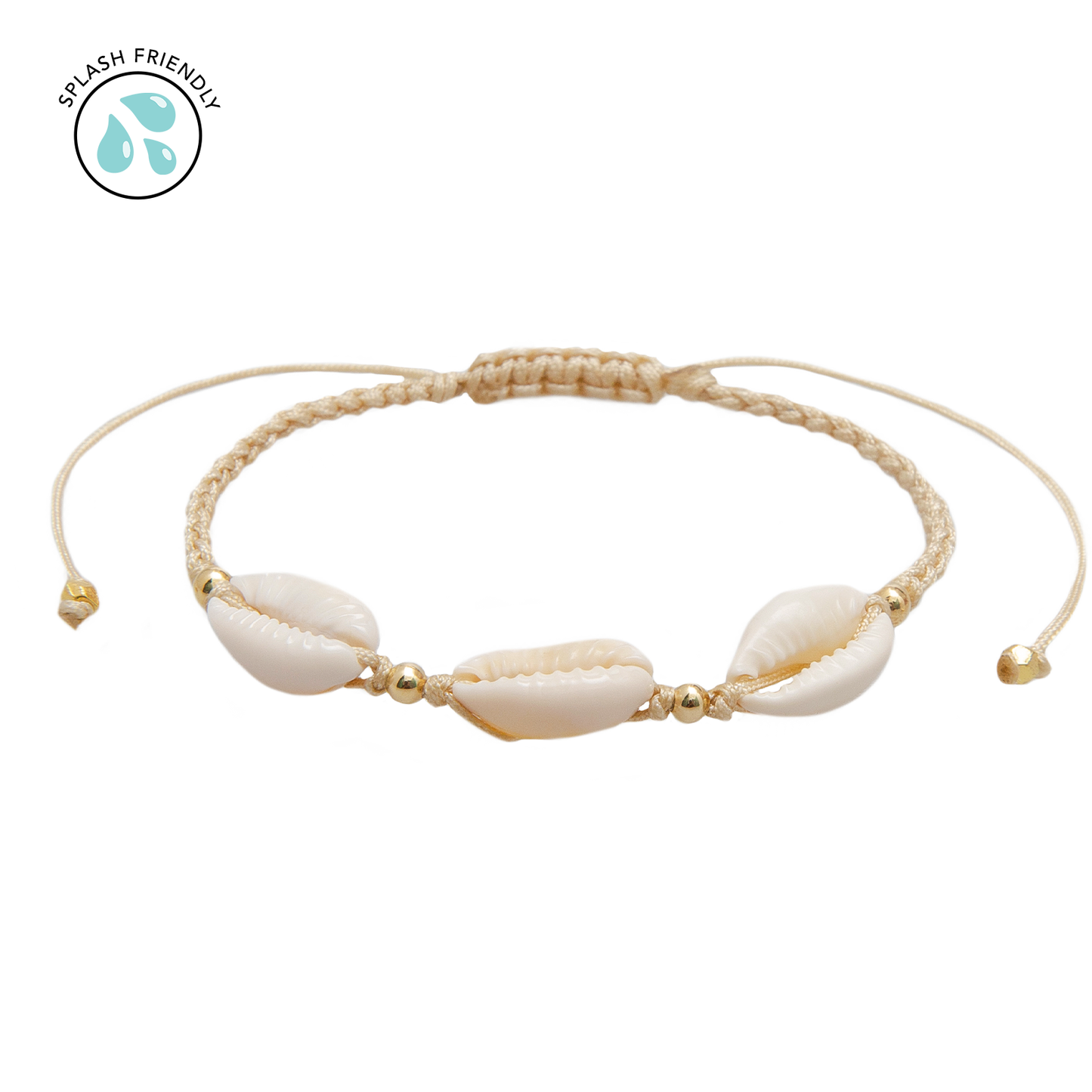 Driftwood Braided Shell Bracelet