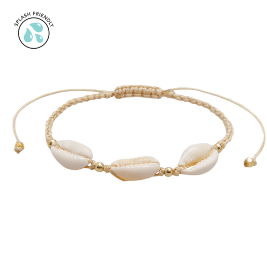 Driftwood Braided Shell Bracelet