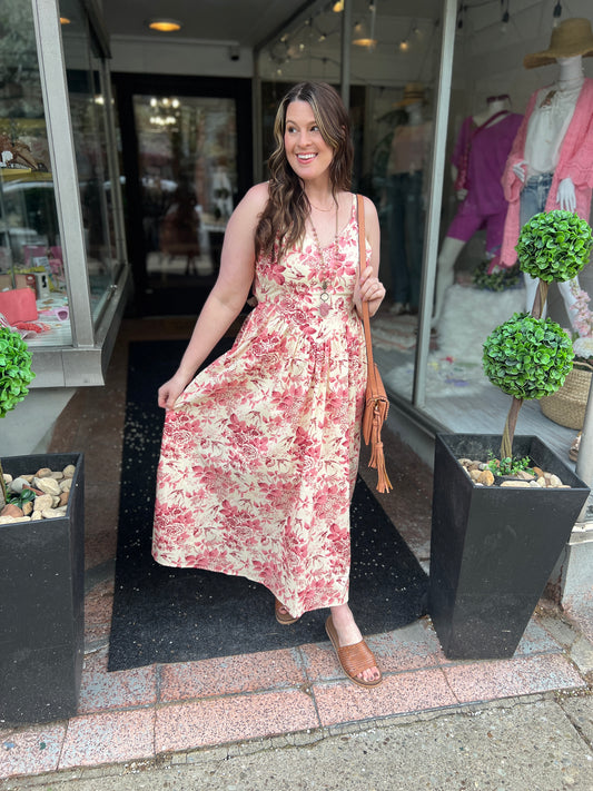 Petal Burst Maxi Dress