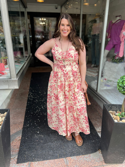 Petal Burst Maxi Dress