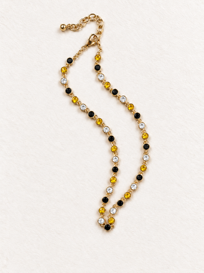 Black & Gold Necklace & Earring Set