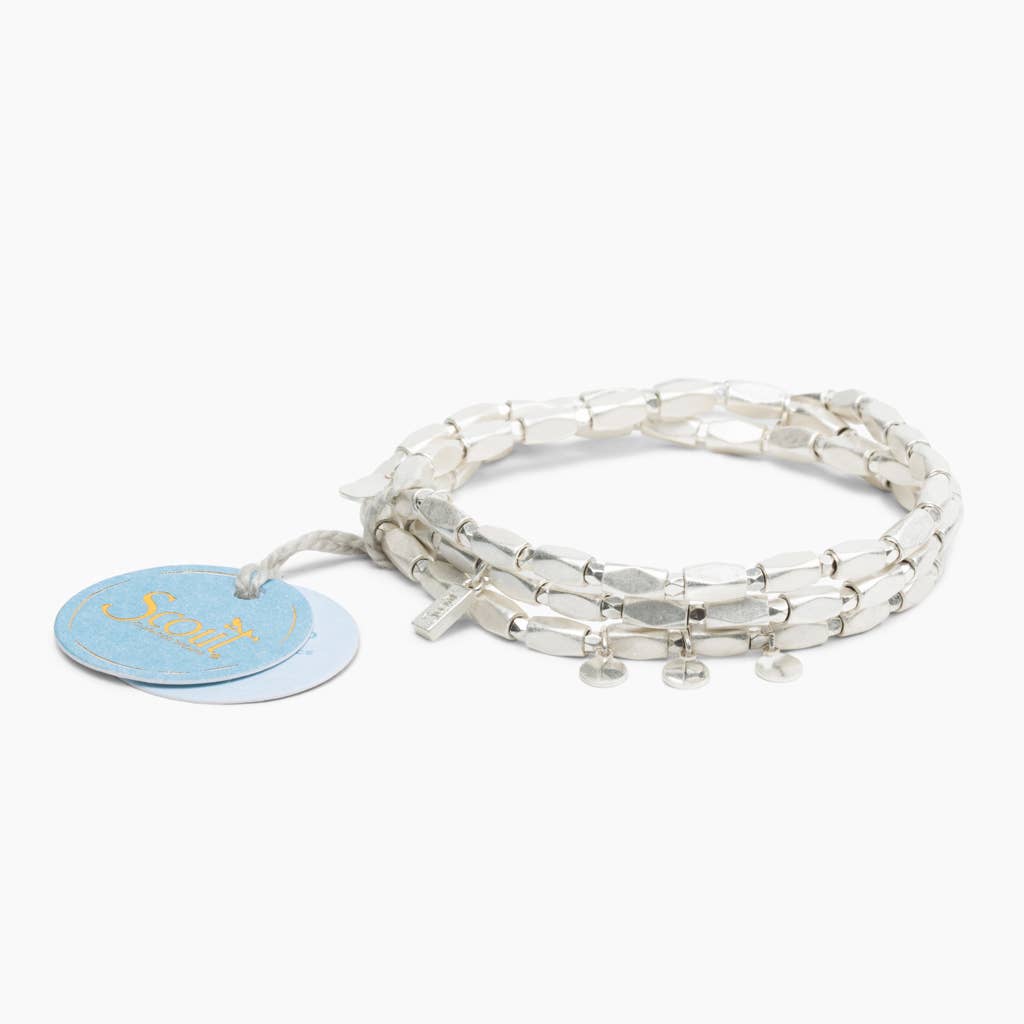 Silver Disc Metal Wrap