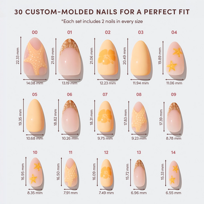 Sunny Shores Press-On Nails