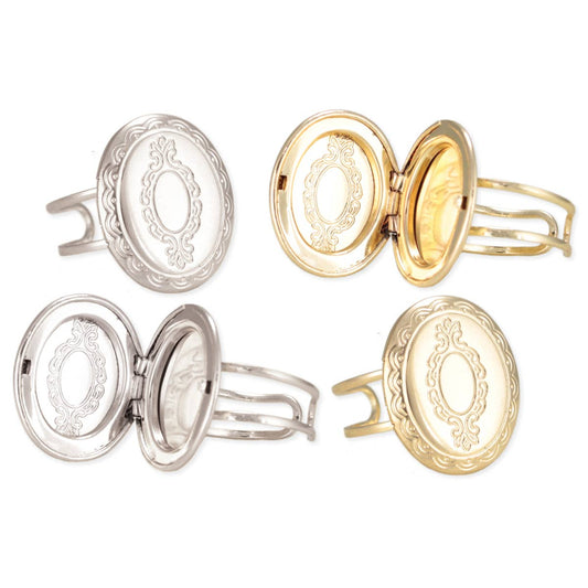 Vintage Memories Gold Locket Ring