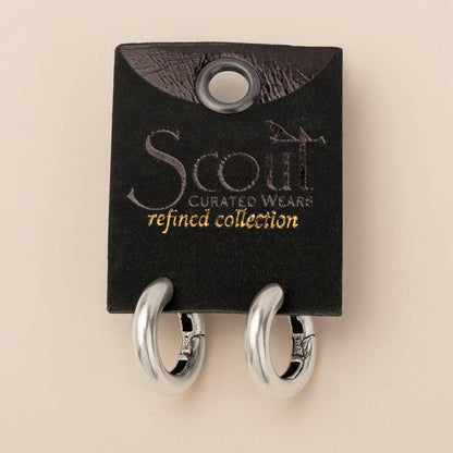 Stellar Silver Hoop Earring