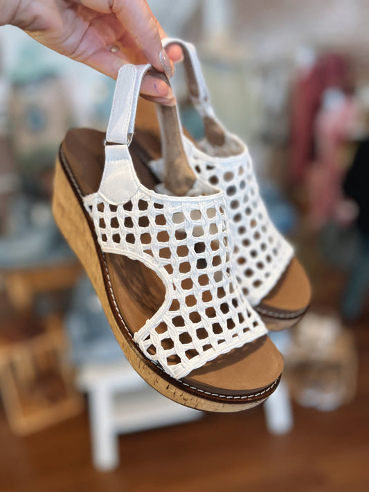 Corkys Woven Carley Wedges