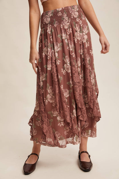 Rose Garden Midi Skirt