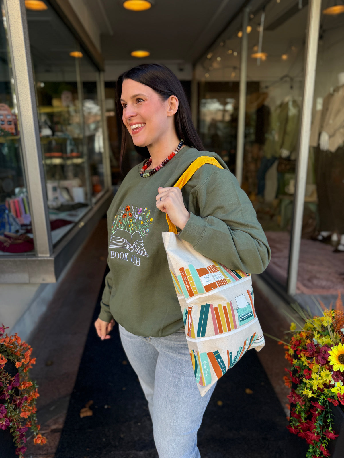 Bookshelf Tote Bag