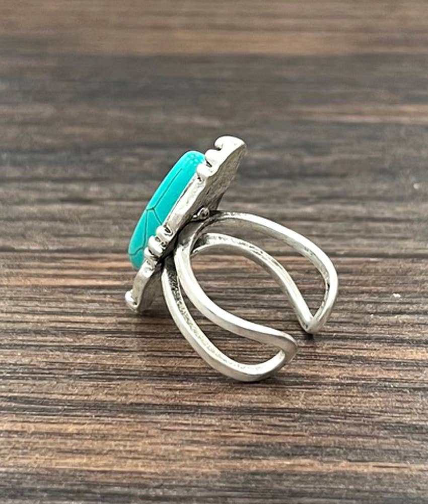 Oval Western Turquoise Ring