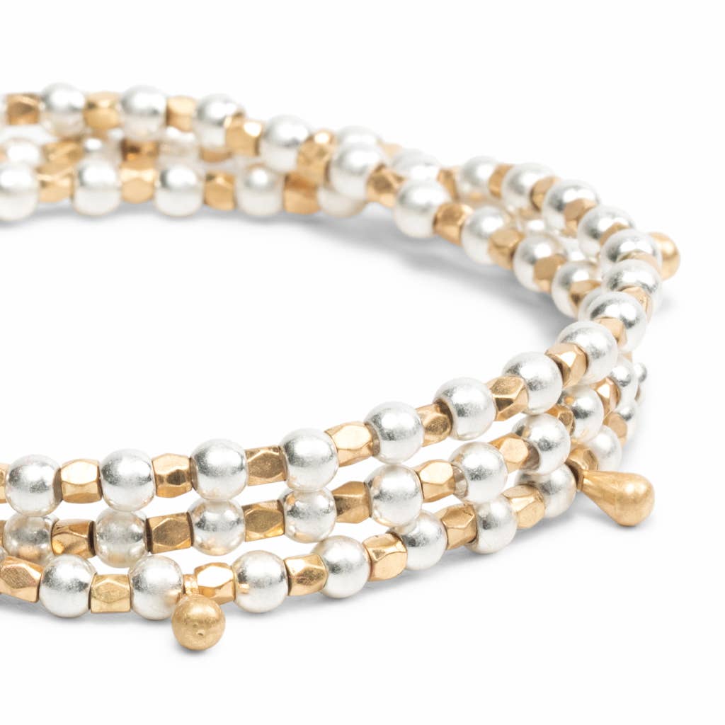 Teardrop Silver & Gold Metal Wrap