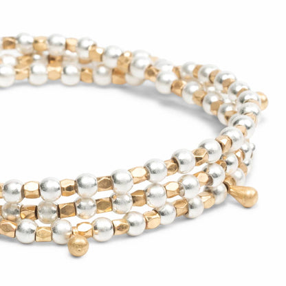 Teardrop Silver & Gold Metal Wrap
