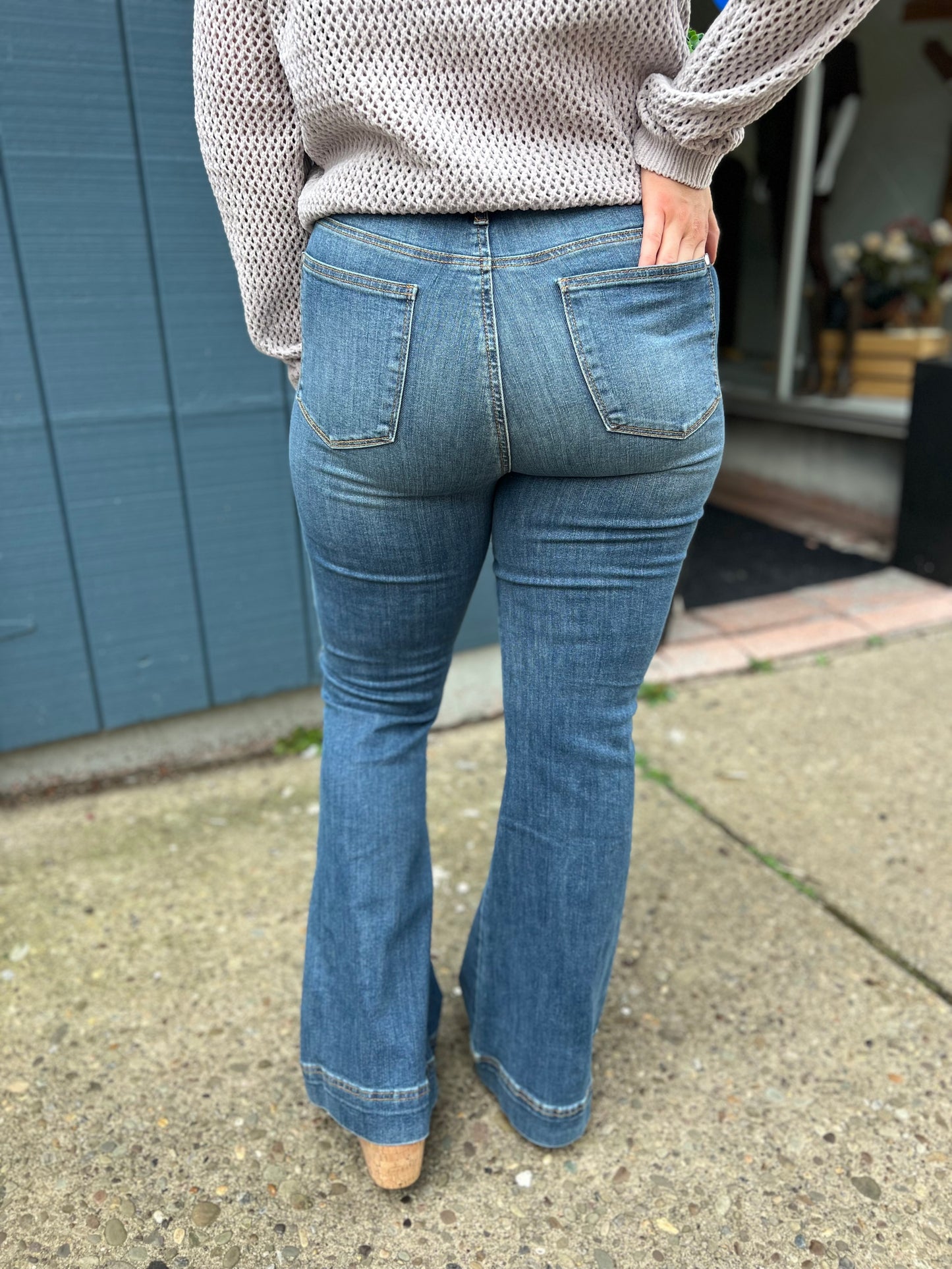 JB High Waisted Flare Jeans Petite