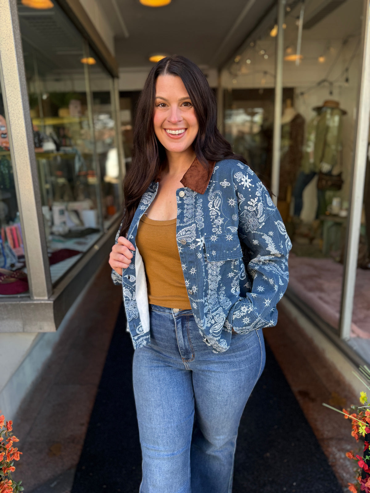Navy Paisley Vintage Jacket