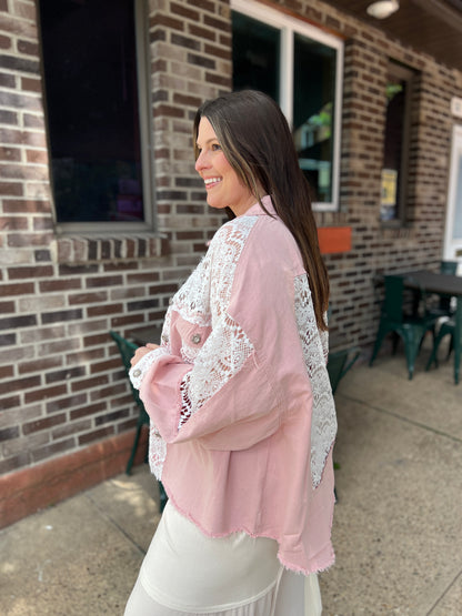 Nice Gal Lace Shacket
