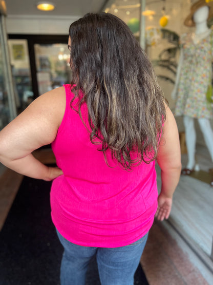 *Final Sale* SIL Cowl Neck Tank Top