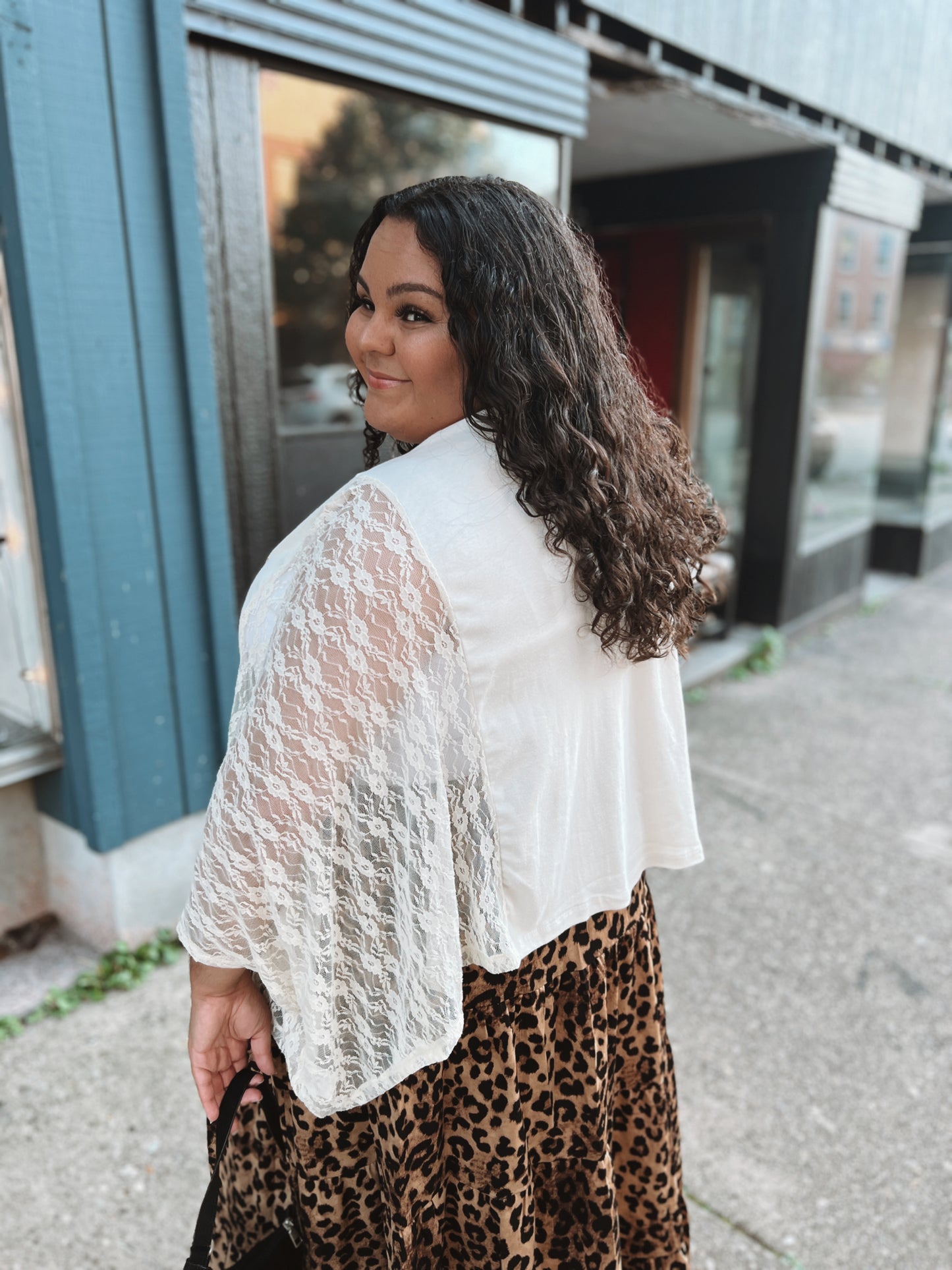 Lace Sleeve Cowboy Tee