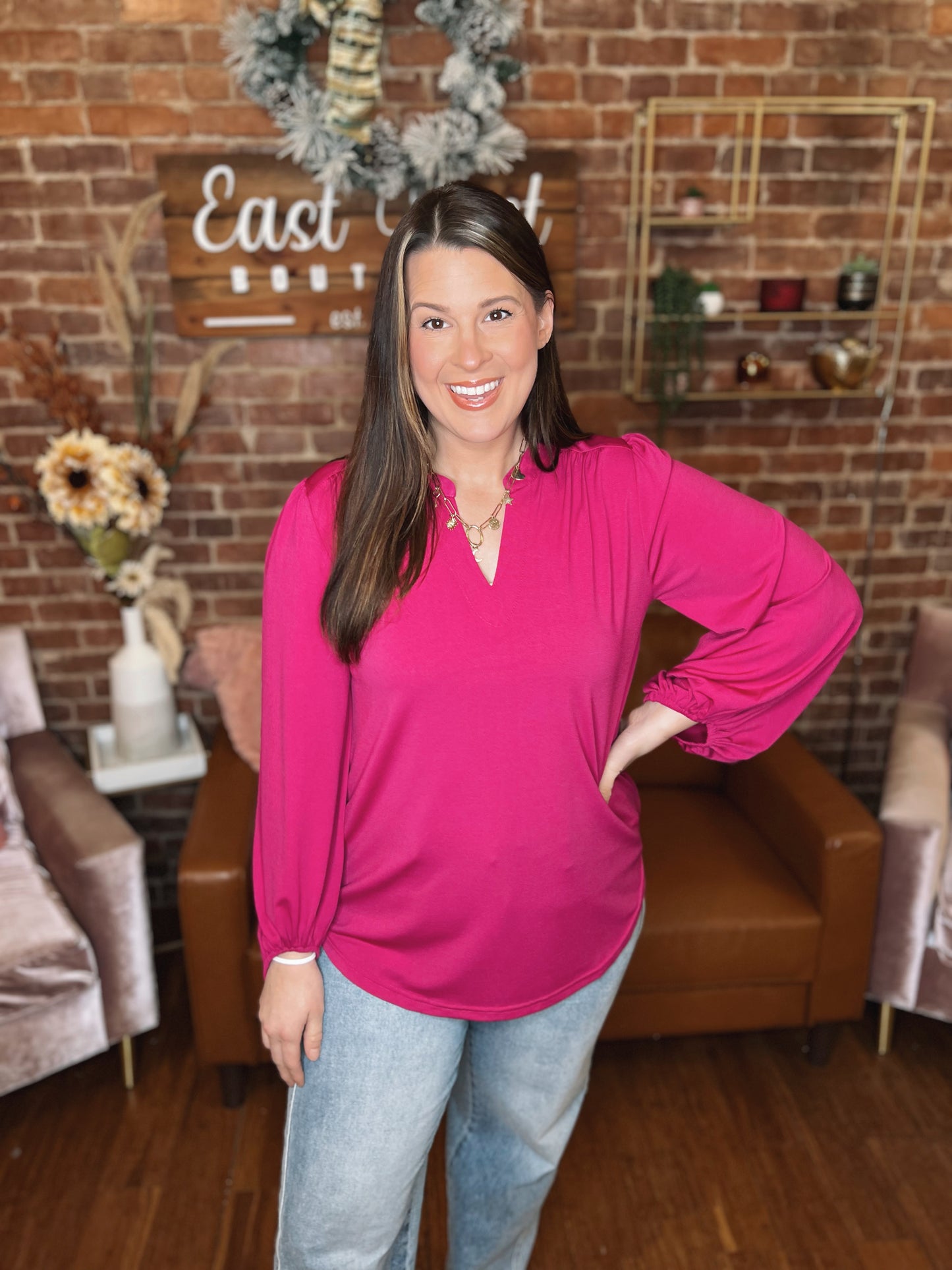 WB Magenta Blouse