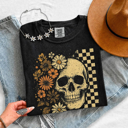 Skull & Flowers Firefly Comfort Colors T-Shirt