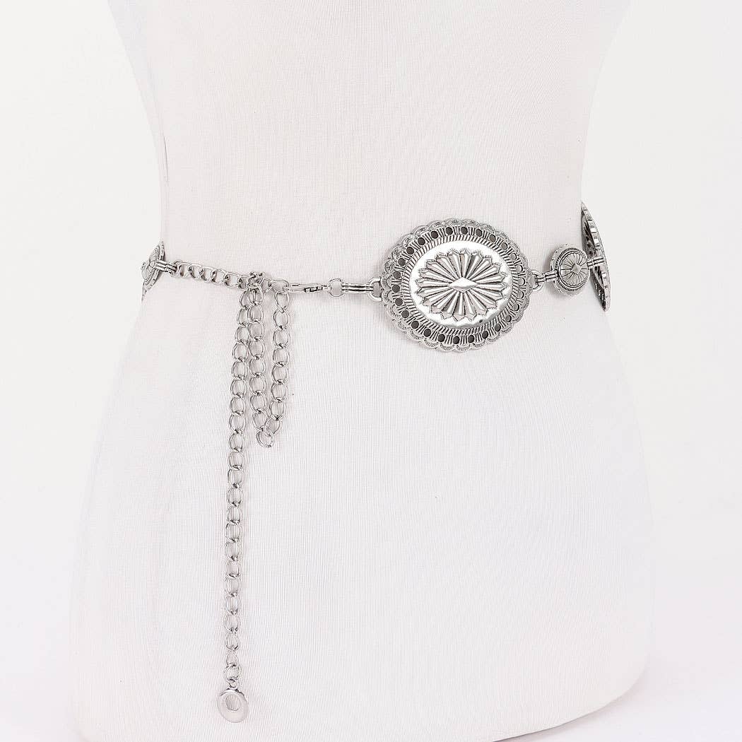 Plus Size Vintage Metal Chain Belt