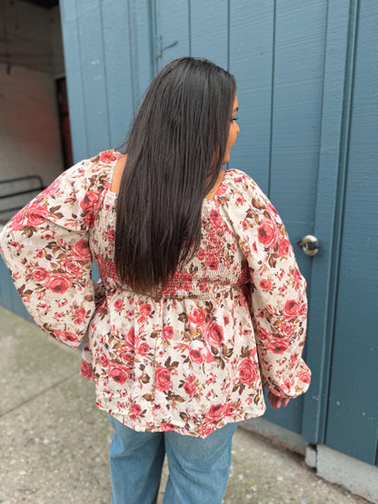 Love Myself Floral Blouse