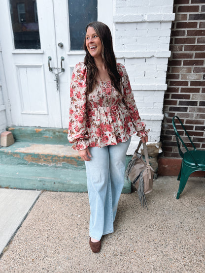Love Myself Floral Blouse