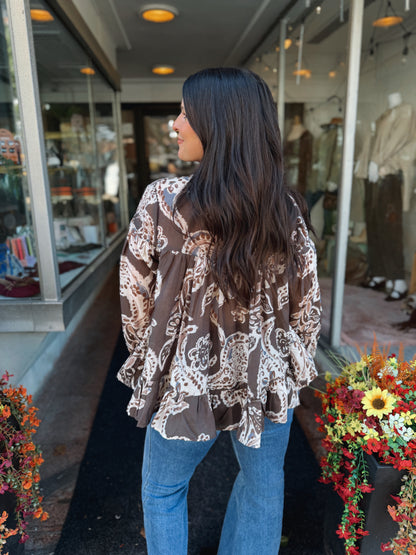 Point Of View Paisley Blouse