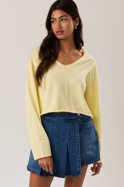 Doing Good Lately Crop Sweater