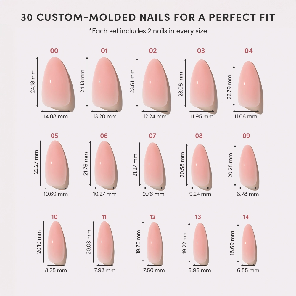 Sheer Pink Press-On Nail Set