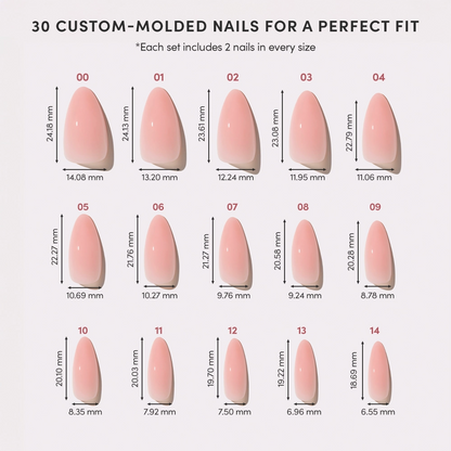 Sheer Pink Press-On Nail Set